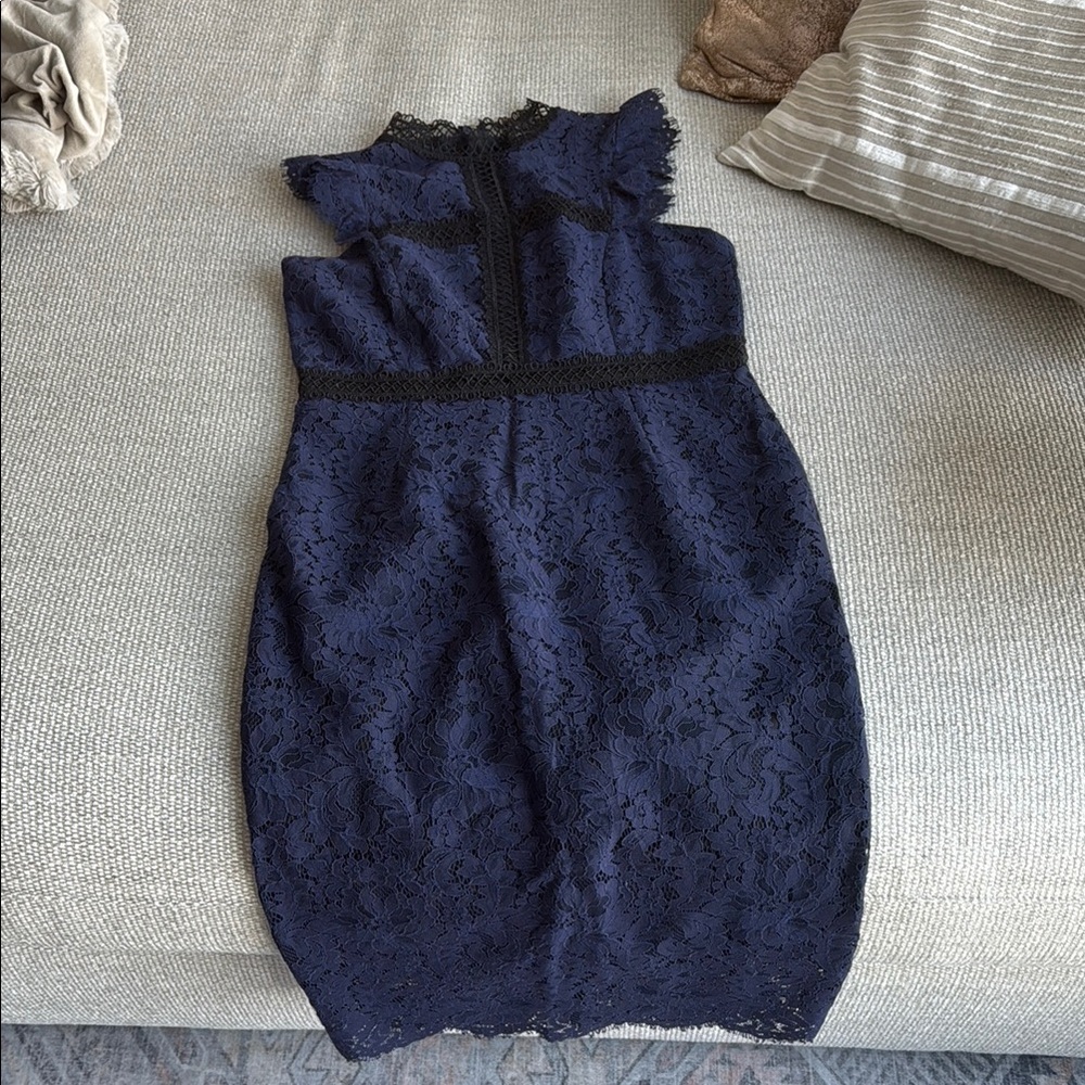 Bardot Navy and Black Dress